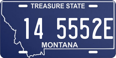 MT license plate 145552E