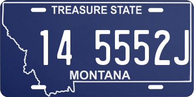 MT license plate 145552J