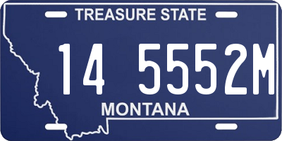 MT license plate 145552M