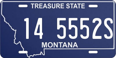 MT license plate 145552S