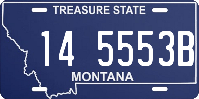 MT license plate 145553B