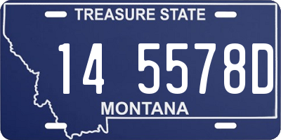 MT license plate 145578D