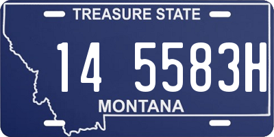 MT license plate 145583H