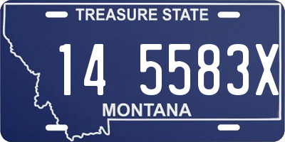 MT license plate 145583X