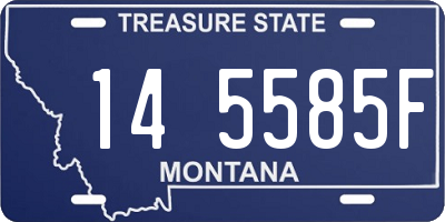 MT license plate 145585F