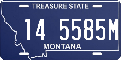 MT license plate 145585M