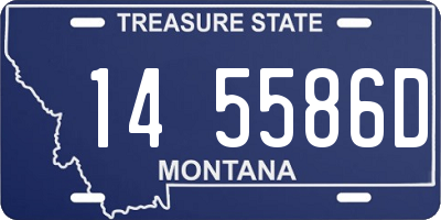 MT license plate 145586D