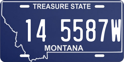 MT license plate 145587W