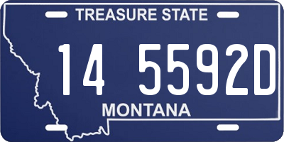 MT license plate 145592D
