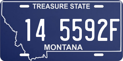 MT license plate 145592F