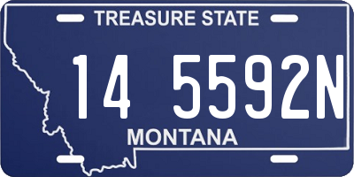 MT license plate 145592N
