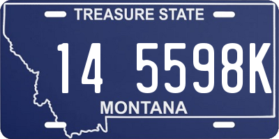 MT license plate 145598K