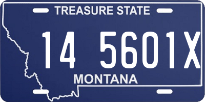 MT license plate 145601X