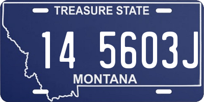 MT license plate 145603J