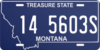 MT license plate 145603S