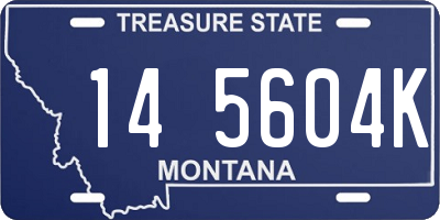MT license plate 145604K