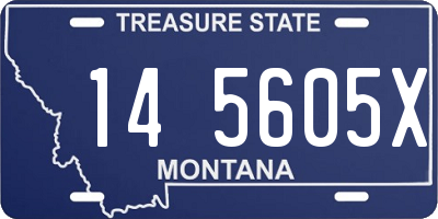 MT license plate 145605X