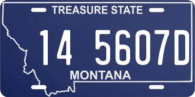 MT license plate 145607D