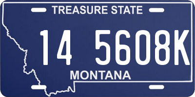MT license plate 145608K