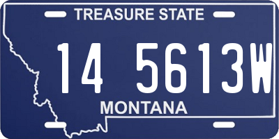 MT license plate 145613W