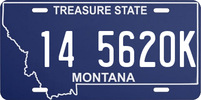 MT license plate 145620K