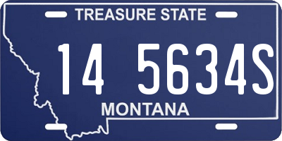 MT license plate 145634S