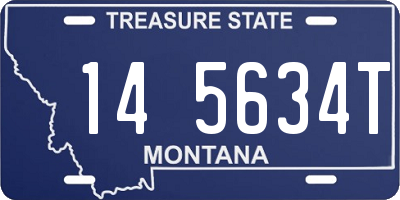 MT license plate 145634T
