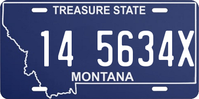 MT license plate 145634X