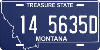 MT license plate 145635D