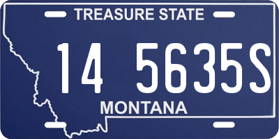 MT license plate 145635S