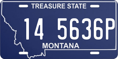 MT license plate 145636P