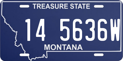 MT license plate 145636W