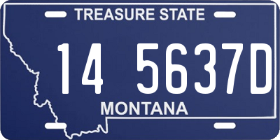 MT license plate 145637D