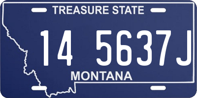 MT license plate 145637J