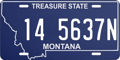 MT license plate 145637N