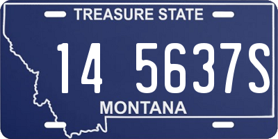 MT license plate 145637S
