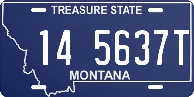 MT license plate 145637T