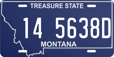 MT license plate 145638D