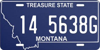 MT license plate 145638G