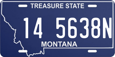 MT license plate 145638N