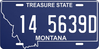 MT license plate 145639D