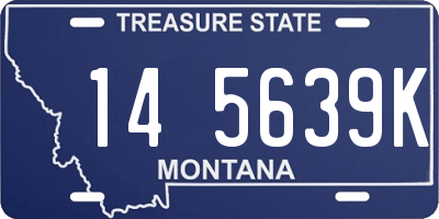 MT license plate 145639K