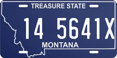 MT license plate 145641X
