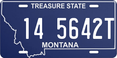 MT license plate 145642T