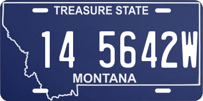 MT license plate 145642W