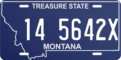 MT license plate 145642X