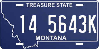 MT license plate 145643K