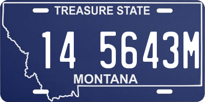 MT license plate 145643M