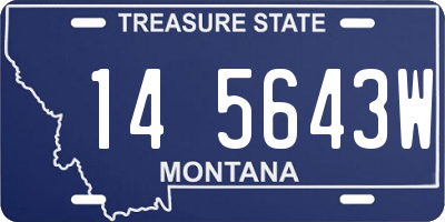 MT license plate 145643W