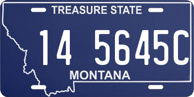 MT license plate 145645C